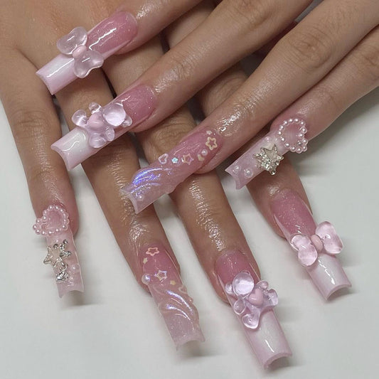Butterfly Manicure Wear Nail Tip Mid-length