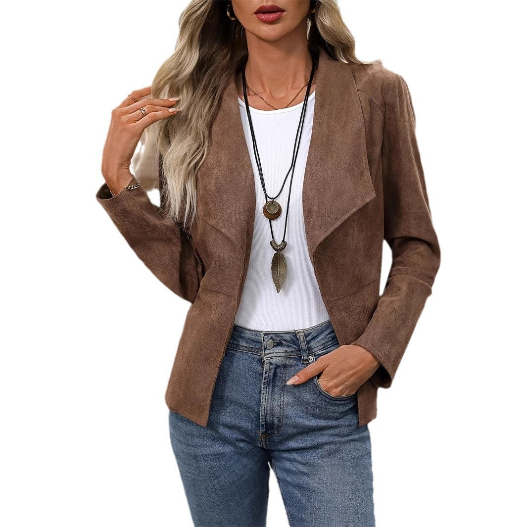 Women's Faux Suede Jacket - New Fashion Coat