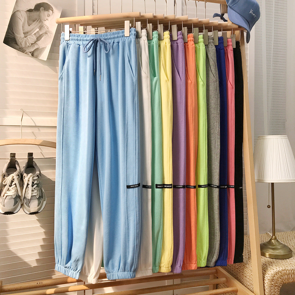 Ladies' Sweatpants Candy-Colored, Loose-Fitting, Casual Harem Style