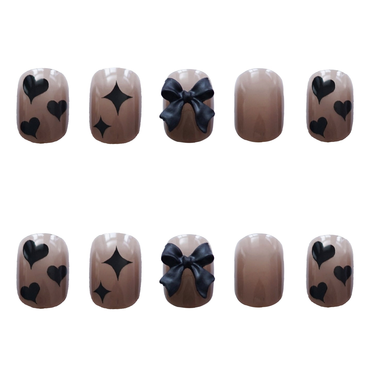 Black Butterfly Star Mane Wearable Nail Patch