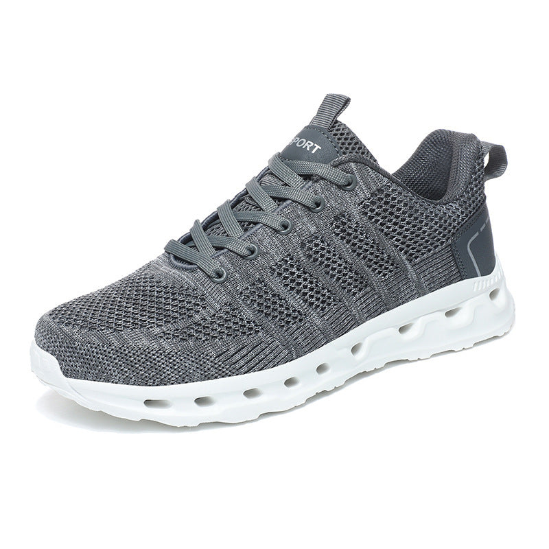 Comfortable Plus Size Casual Sneakers with Breathable Fly-Knit Mesh