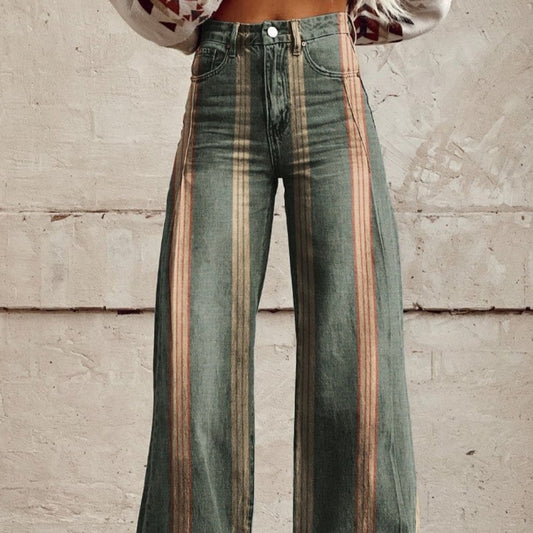 Women's Casual Fashion Denim Wide-Leg Pants