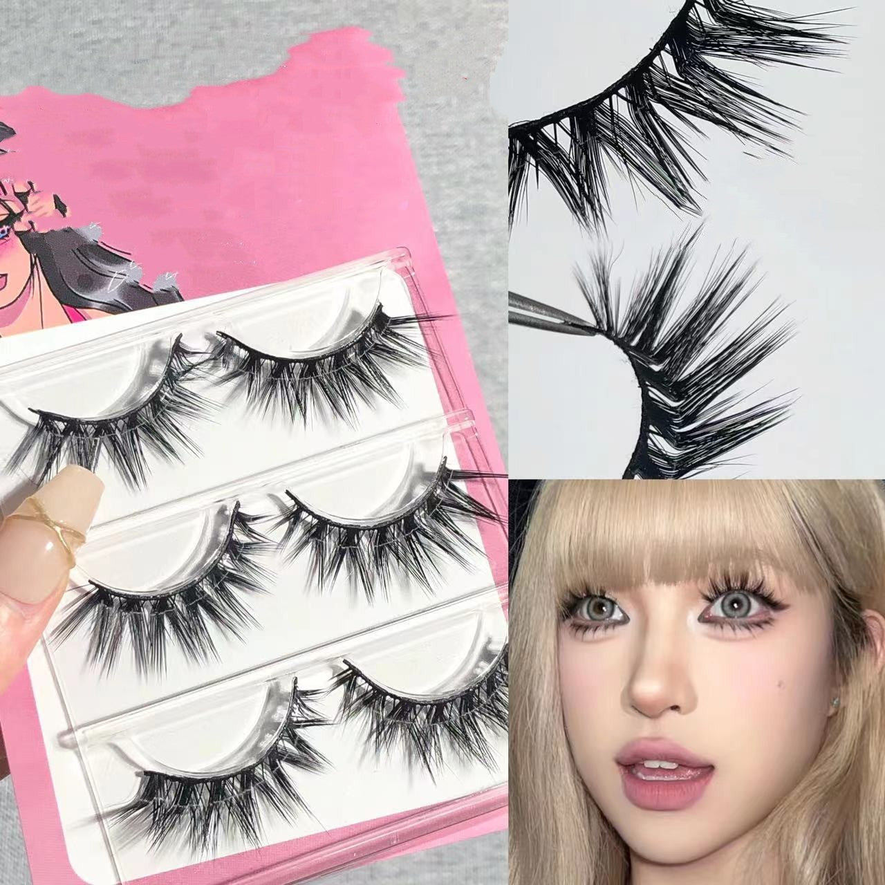 L-shaped Right Angle False Eyelashes One Piece