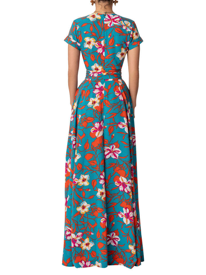 Printed Split Dress Waist Control Dress