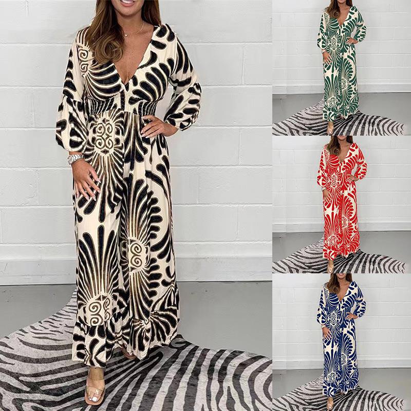 Loose Printed Dress for Women's Fashion