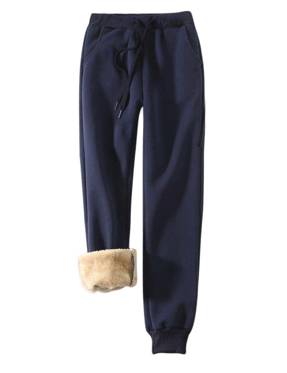 Casual Loose-Fit Tapered Fleece-Lined Sports Pants