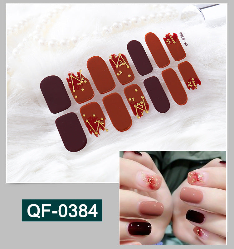 3D metal gradient nail stickers