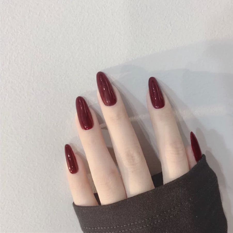 Women's Fashion Simple Solid Color Fake Nail Patch