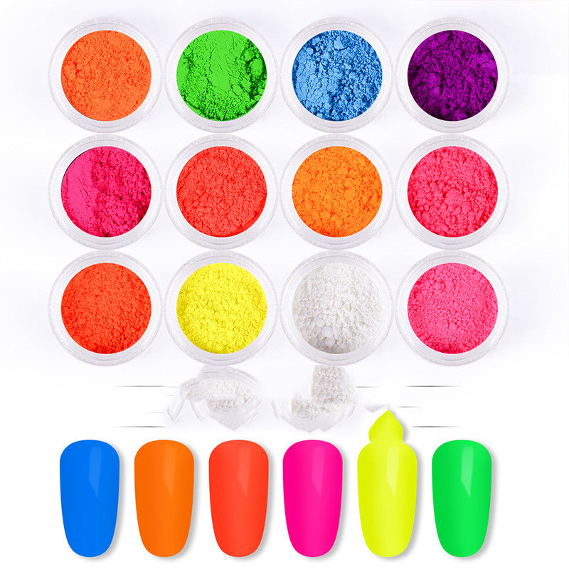 Set of 12 Nail Powder Colors