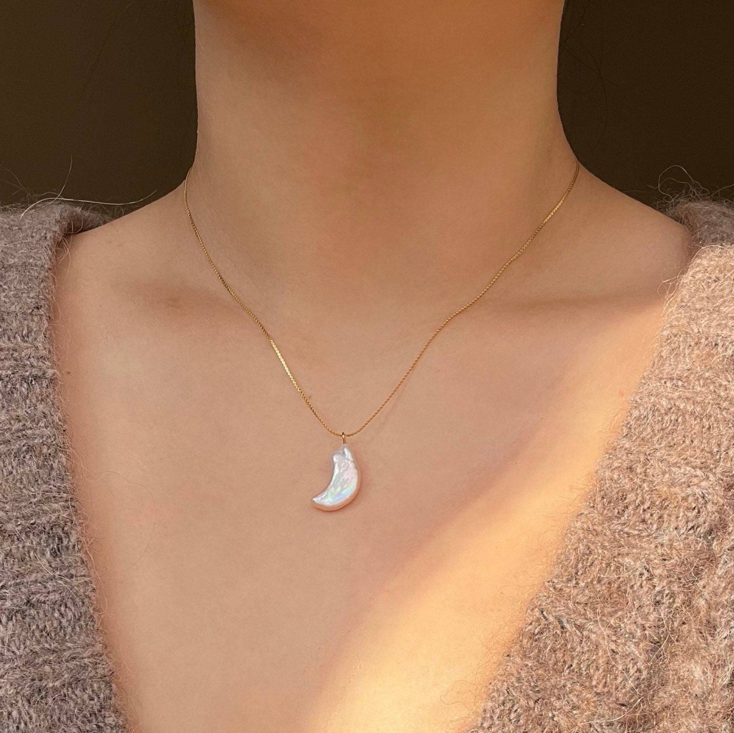 Star And Moon Pendant Necklace