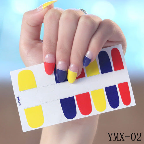 Gummed nail stickers