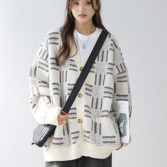 Women's Japanese Style Loose Lazy Sweater Coat