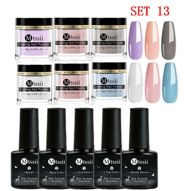 Mtssii 10g Dipping Nail Powder Set Matte Nail Glitter Dippin