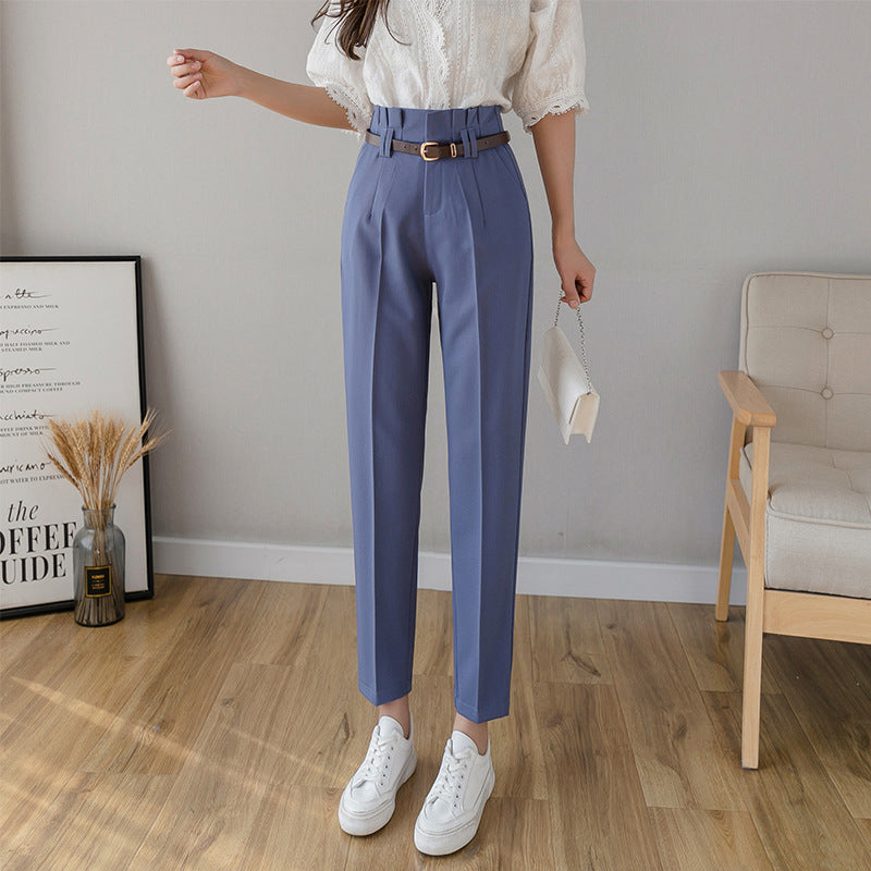 Women's Loose-Fit Straight Suit Pants