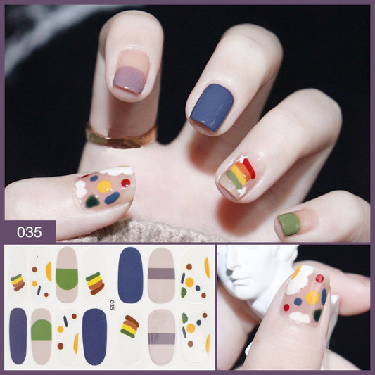 Nail Stickers Female Manicure Full Stickers Finished 3d Waterproof