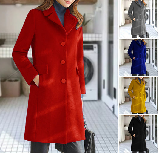 Multi-Color Multi-Size Woolen Coat for Women