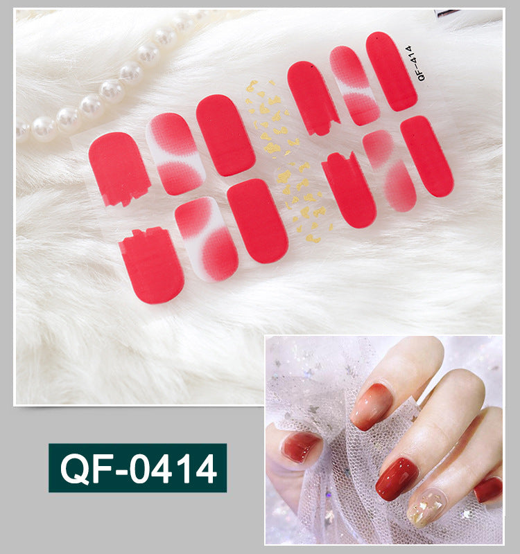 3D metal gradient nail stickers