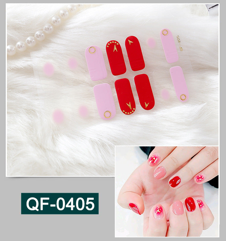 3D metal gradient nail stickers