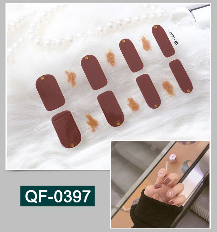 3D metal gradient nail stickers