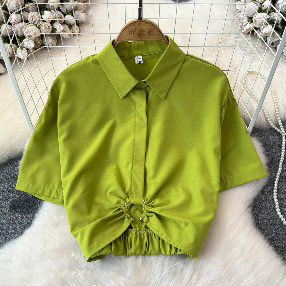 Summer French Minority Design Blouse Shirt For Women