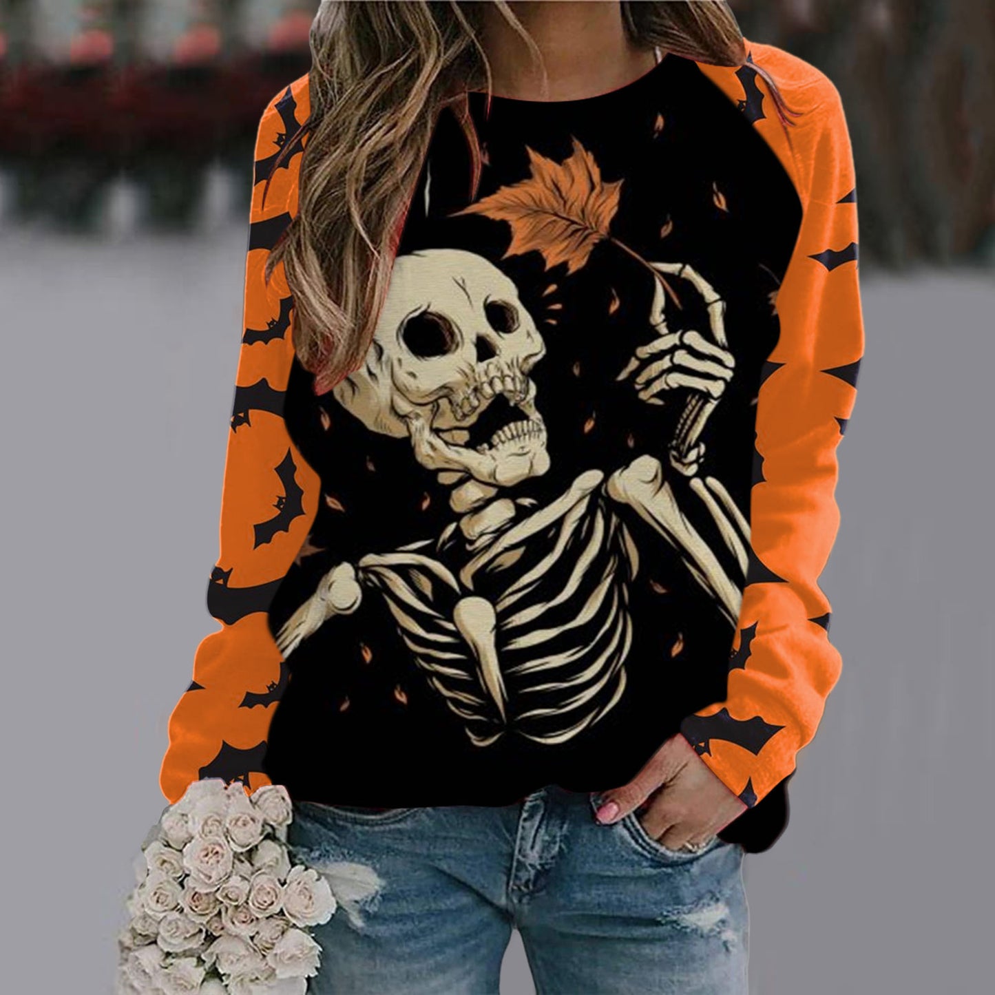 Women's Printed Long Sleeve T-shirt