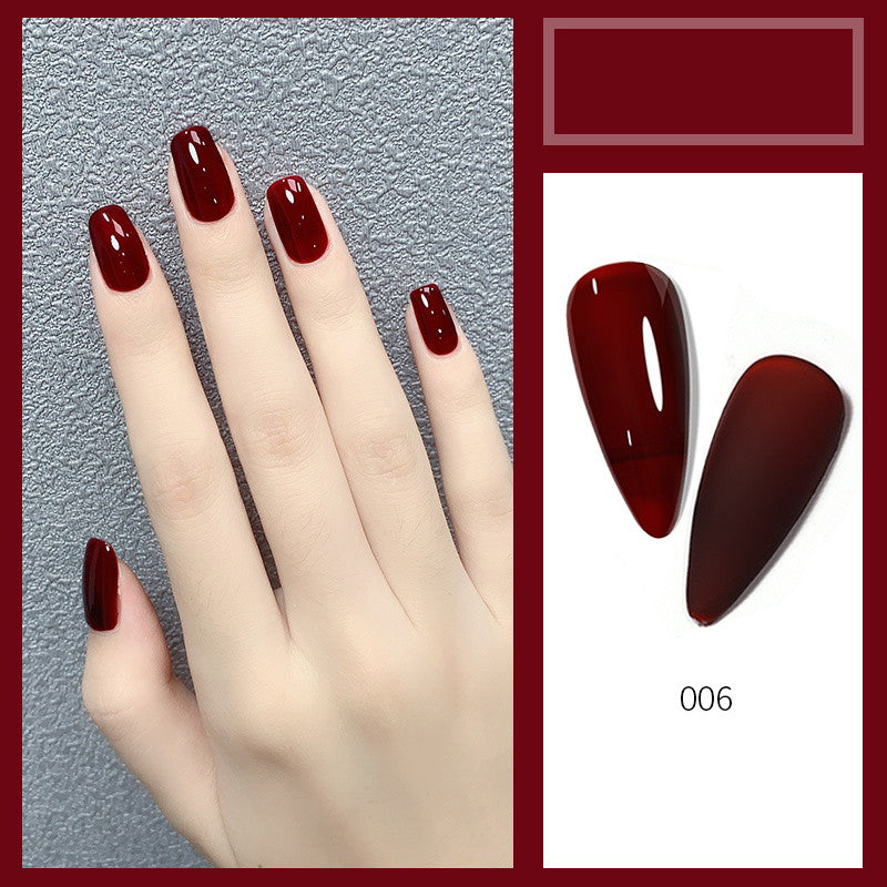 New Milk Tea Nude Color Popular Cherries Milky White Nail Shop Dedicated