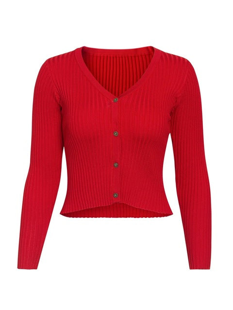 Misswim Sexy buttons knitted sweater cardigan women Slim