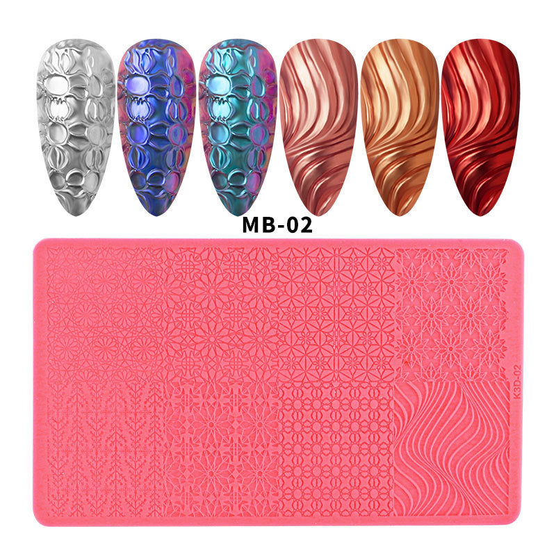 Nail Art Silicone Printing Plastic Template