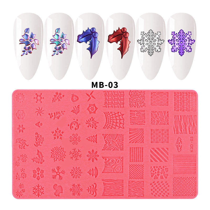 Nail Art Silicone Printing Plastic Template