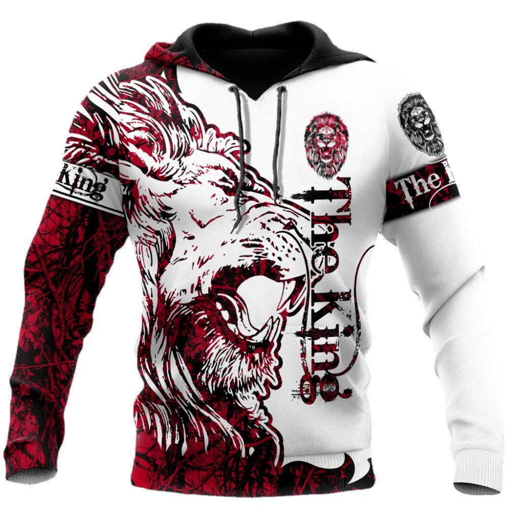 Tiger 3D Digital Printing Zipper Shirt