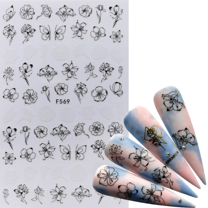 Adhesive Straps Nail Stickers Decorative Manicure