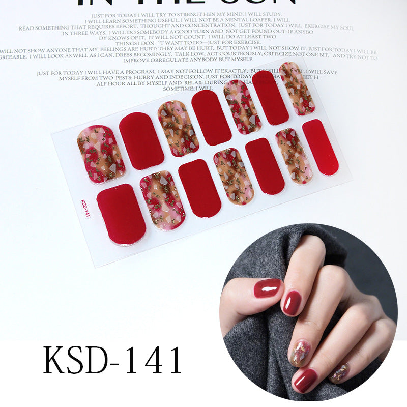 3D Fluorescent Gradient Nail Sticker: Colorful Nail Polish Film for Stunning Nails