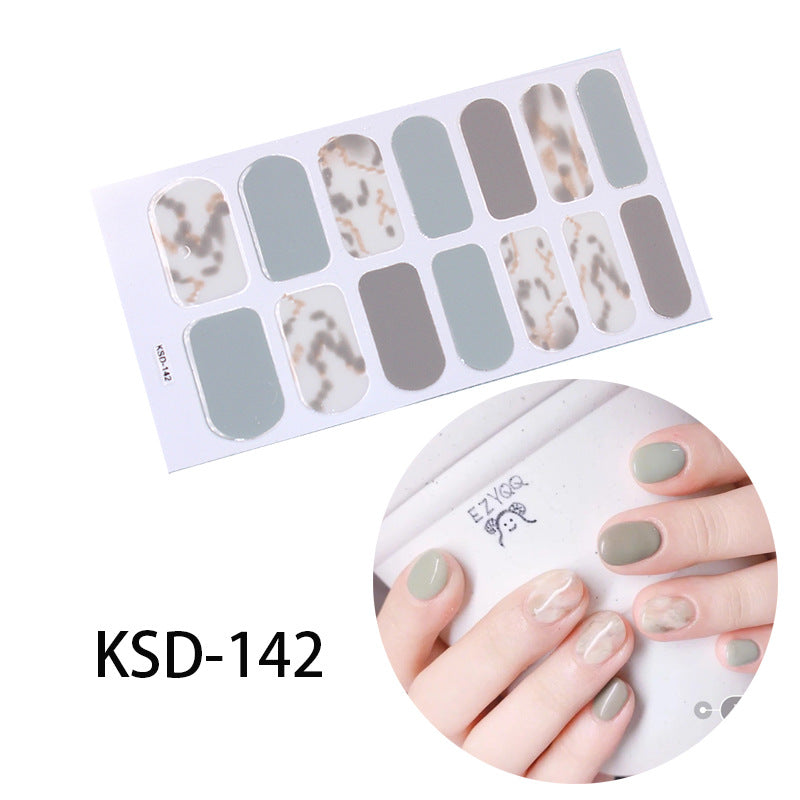 3D Fluorescent Gradient Nail Sticker: Colorful Nail Polish Film for Stunning Nails