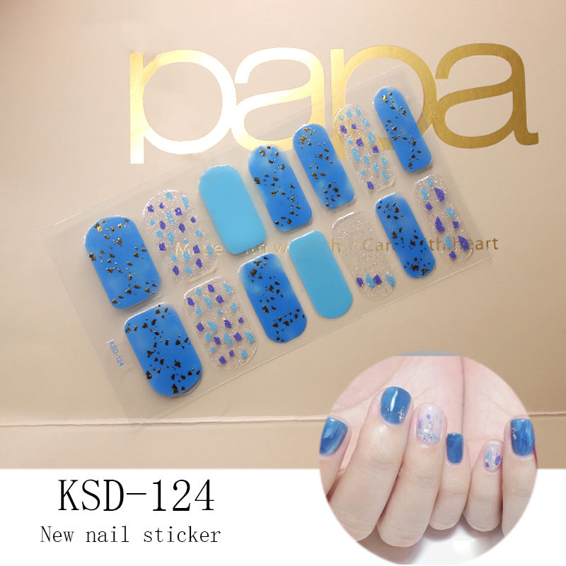 3D Fluorescent Gradient Nail Sticker: Colorful Nail Polish Film for Stunning Nails