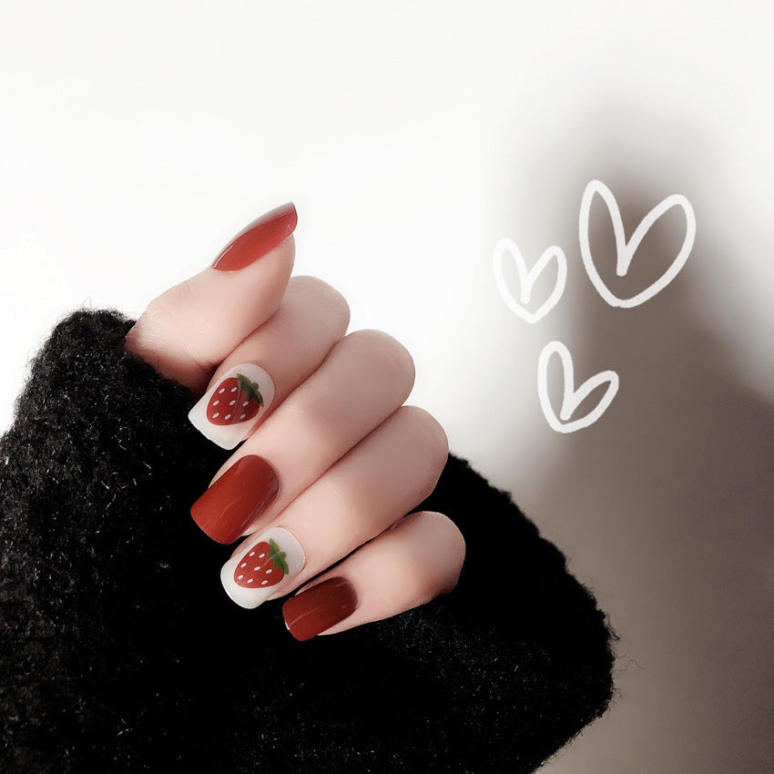 Cute Short Fake Nails Finished Nail Patch