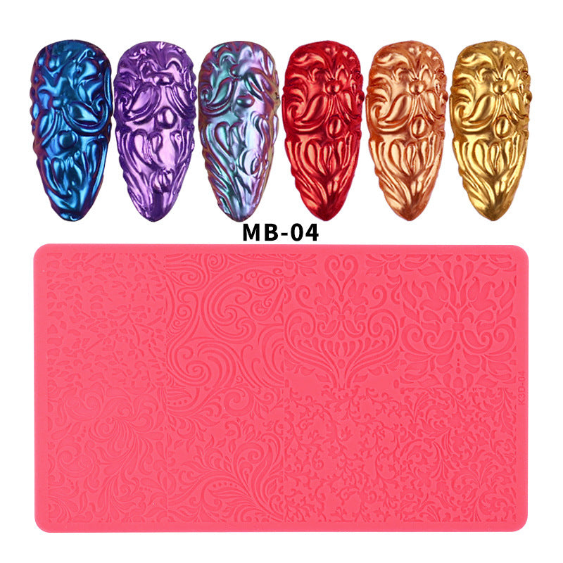 Nail Art Silicone Printing Template Plastic Template 3D Relief