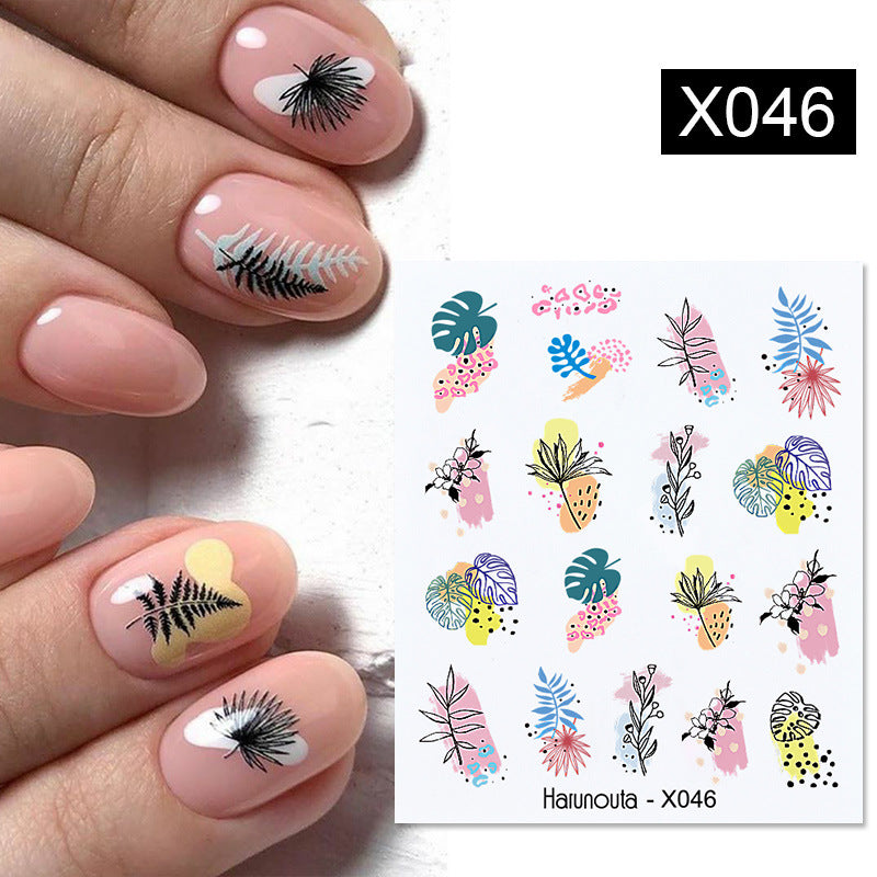 Fruit, Animal, Butterfly, and Flower Nail Sticker Set