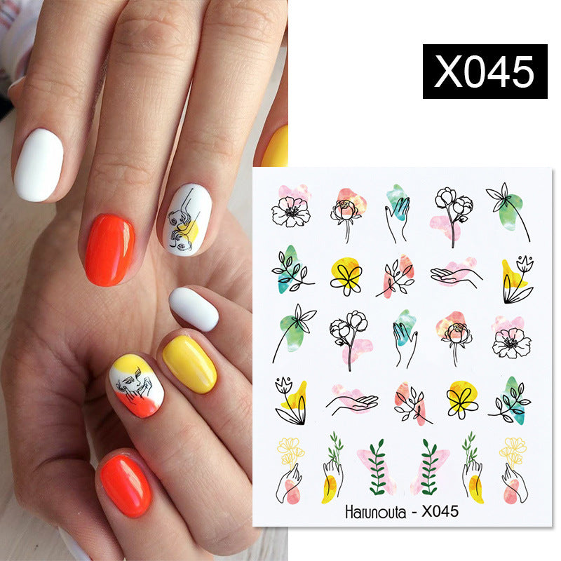 Fruit, Animal, Butterfly, and Flower Nail Sticker Set