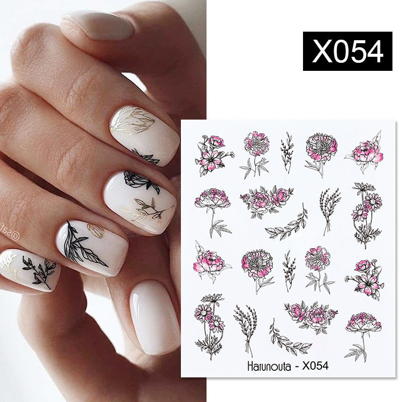 Fruit, Animal, Butterfly, and Flower Nail Sticker Set