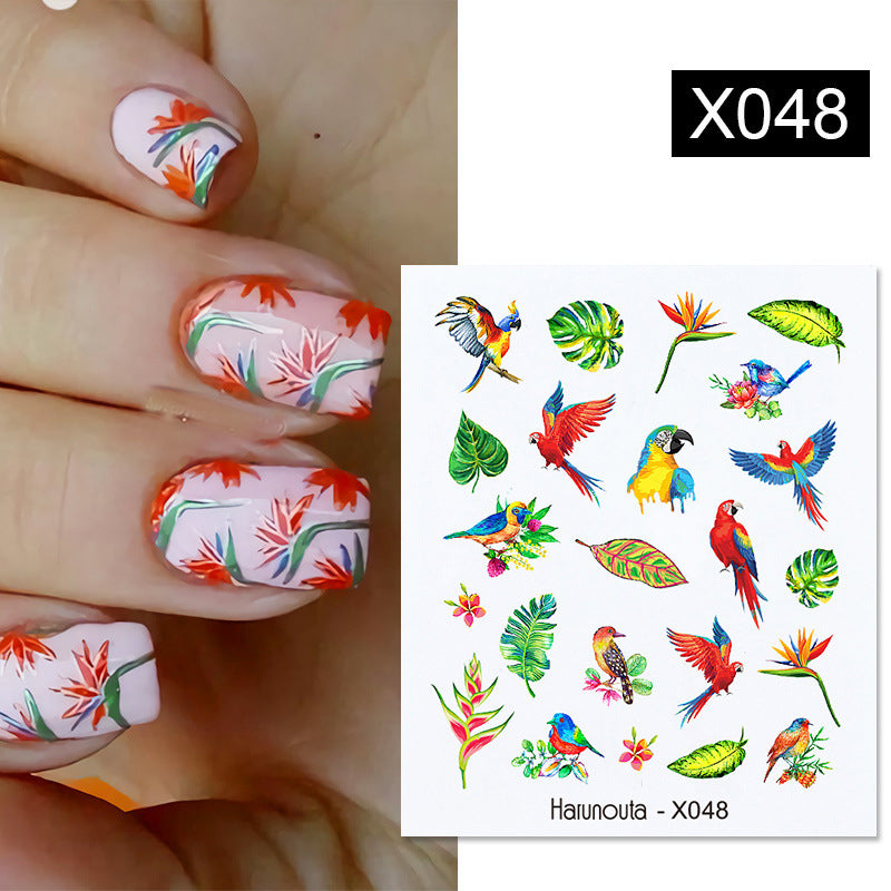 Fruit, Animal, Butterfly, and Flower Nail Sticker Set