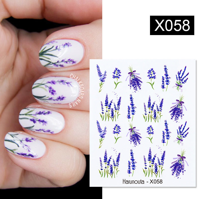 Fruit, Animal, Butterfly, and Flower Nail Sticker Set