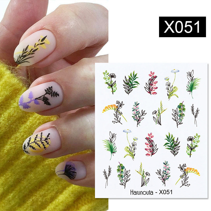 Fruit, Animal, Butterfly, and Flower Nail Sticker Set