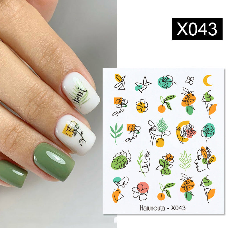 Fruit, Animal, Butterfly, and Flower Nail Sticker Set