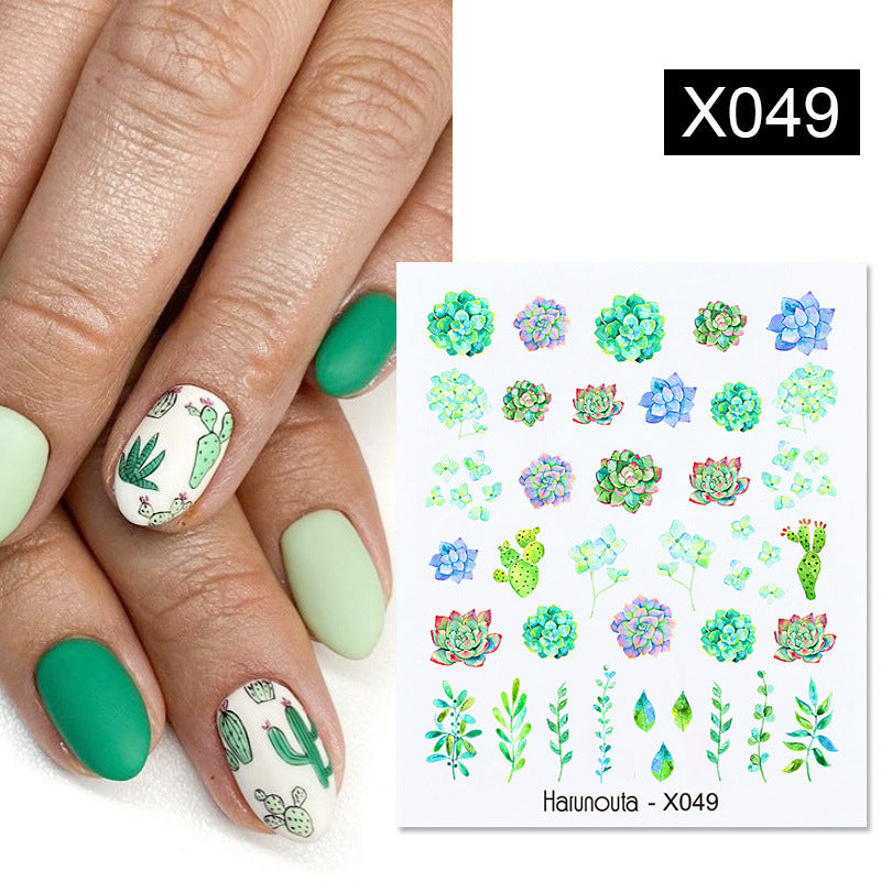 Fruit, Animal, Butterfly, and Flower Nail Sticker Set