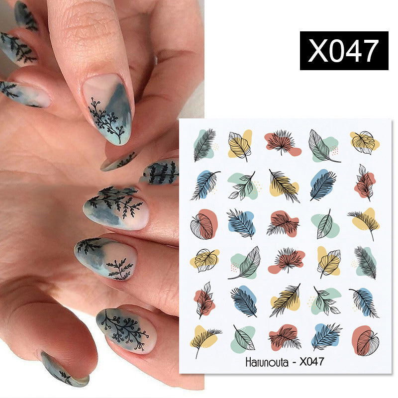 Fruit, Animal, Butterfly, and Flower Nail Sticker Set