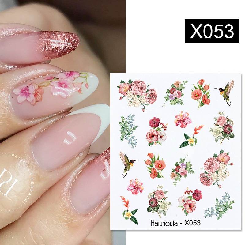 Fruit, Animal, Butterfly, and Flower Nail Sticker Set