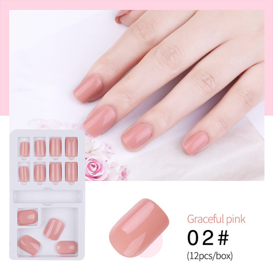 12 Pieces of Detachable Wearable Nail Pieces/Fake Nail Patches
