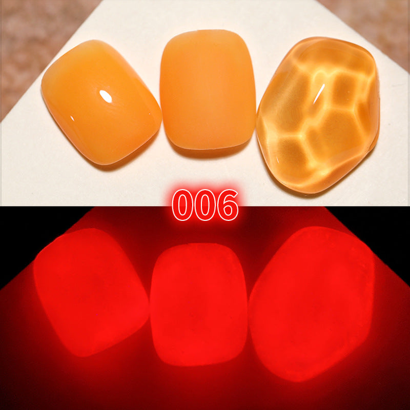 Luminous Glue Bungee Fluorescent Color Candy Color Nail Polish Glue Solid Color Glue Discoloration