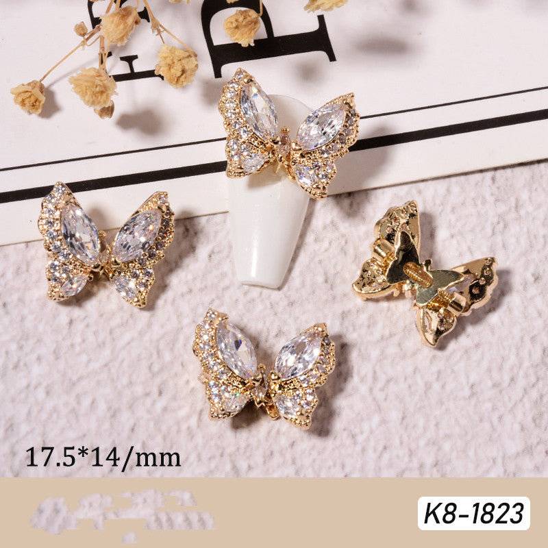 Nail Art Jewelry with Smart Moving Butterfly Motion