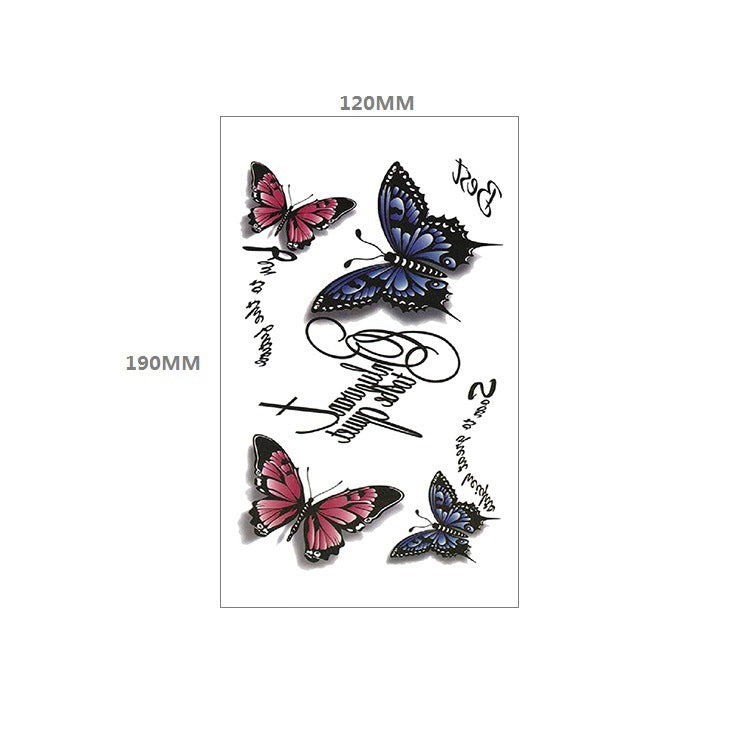 Waterproof And Long-lasting Totem plain Flower Dark Black Rose Flower Tattoo Stickers Spot Customization